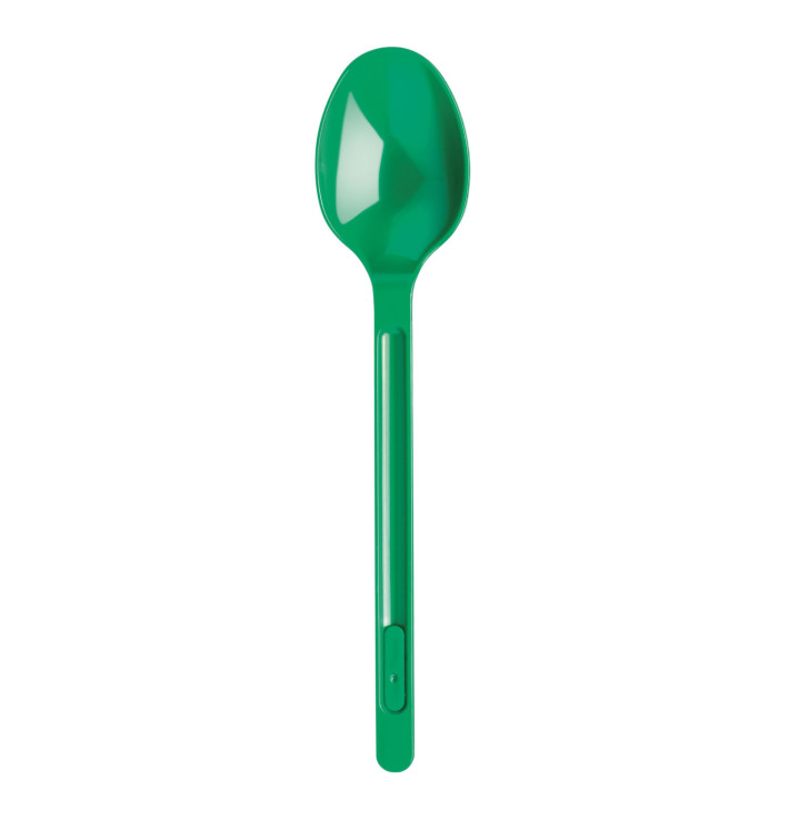 Cuchara de Plastico Verde PS 175mm (600 Uds)