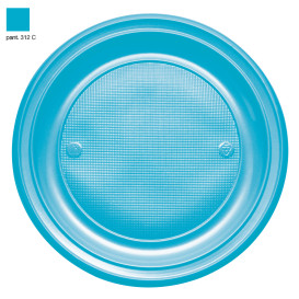 Plato de Plastico Llano Rojo PS 220 mm (30 Uds)