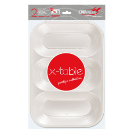 Bandeja de Plastico 3C Perla PP 330x230mm (2 Uds)