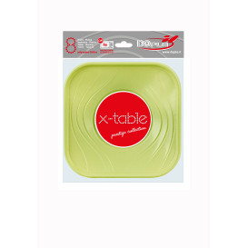 Plato de Plastico Cuadrado Lima PP 180mm (120 Uds)