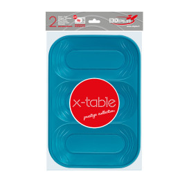 Bandeja de Plastico 3C Turquesa PP 330x230mm (2 Uds)