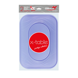 Bandeja de Plastico Violeta PP 330x230mm (2 Uds)