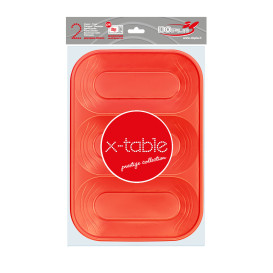 Bandeja de Plastico 3C Naranja PP 330x230mm (2 Uds)