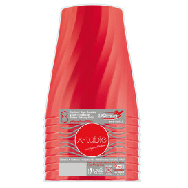 Vaso de Plastico Rojo PP 320ml (8 Uds)