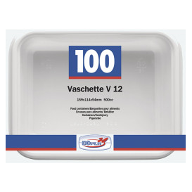 Bandeja de Plastico Blanca 127x91x42mm (100 Uds)