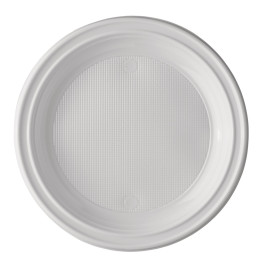 Plato de Plastico Hondo Blanco 205 mm (1000 Uds)