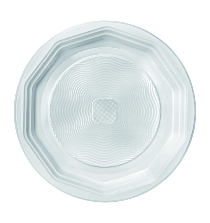 Plato de Plastico Llano Blanco PS 220 mm (100 Uds) Plato de Plastico Llano Blanco PS 220 mm (100 Uds)