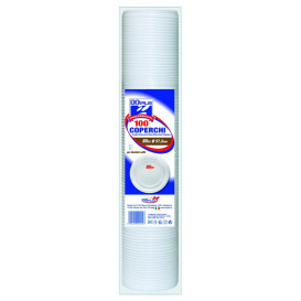 Tapa de Plastico Blanca para Vaso PS 80ml (100 Uds)