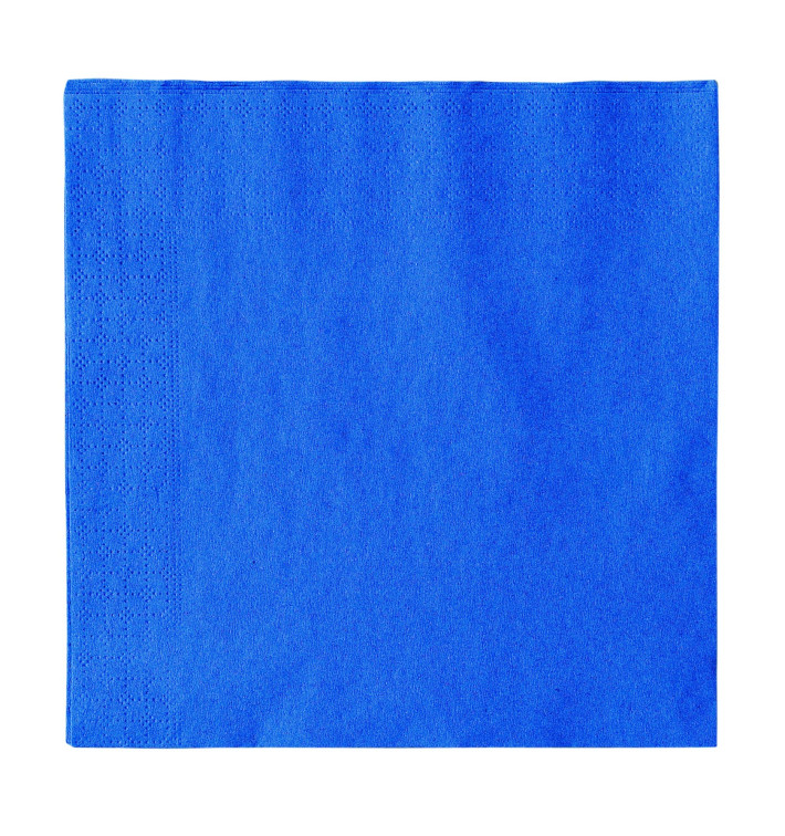 Servilleta de Papel 2 Capas Azul 33x33cm (50 Uds)