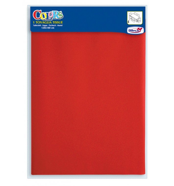 Mantel de papel 1,2x1,8m Rojo (1 Uds)