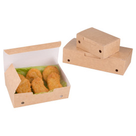 Caja Comida para Llevar Mediana Kraft 145x90x45mm (25 Uds)