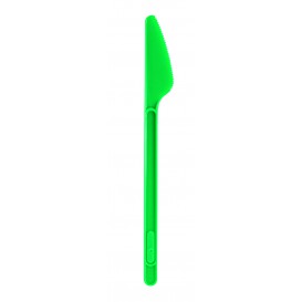 Cuchillo de Plastico PS Verde 175mm (20 Uds)