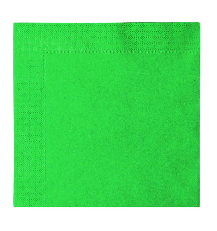 Servilleta de Papel 2 Capas Verde 33x33cm (50 Uds)