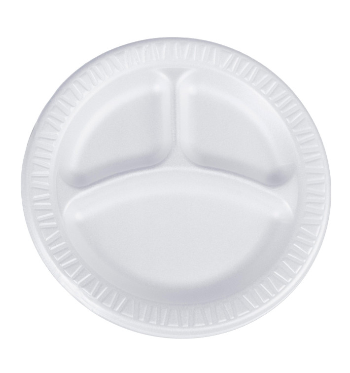 Plato Termico FOAM "Quiet Classic" 3 C. Laminado Blanco Ø230mm (125 Uds)