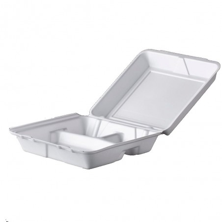 Envase Foam MenuBox 3 C. Blanco 240x235mm (200 Uds)