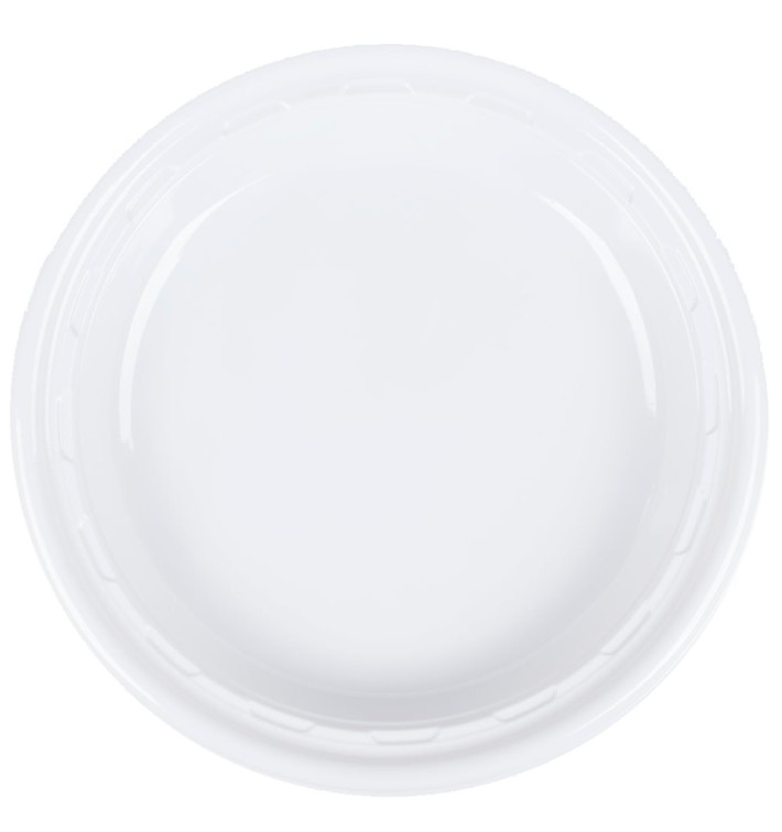 Plato de Plastico PS "Famous Impact" Blanco Ø260mm (125 Uds)