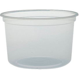 Envase de Plastico PP "Deli" Translucido 16Oz/473ml Ø94mm (500 Unidades)