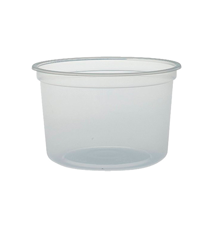 Envase de Plastico PP "Deli" Translucido 16Oz/473ml Ø94mm (500 Unidades)