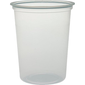Envase de Plastico PP "Deli" Translucido 32Oz/960ml Ø127mm (25 Unidades)