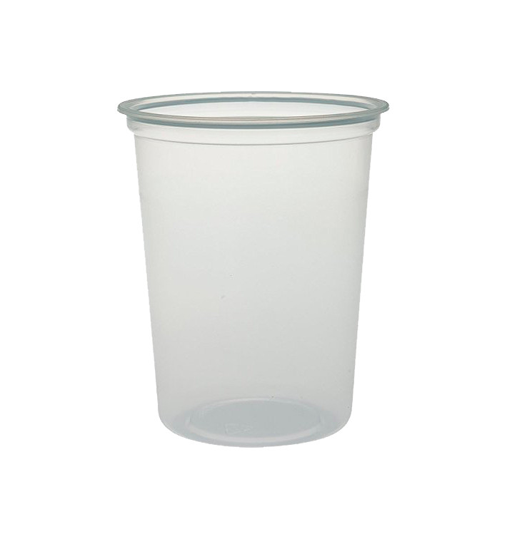 Envase de Plastico PP "Deli" Translucido 32Oz/960ml Ø127mm (25 Unidades)
