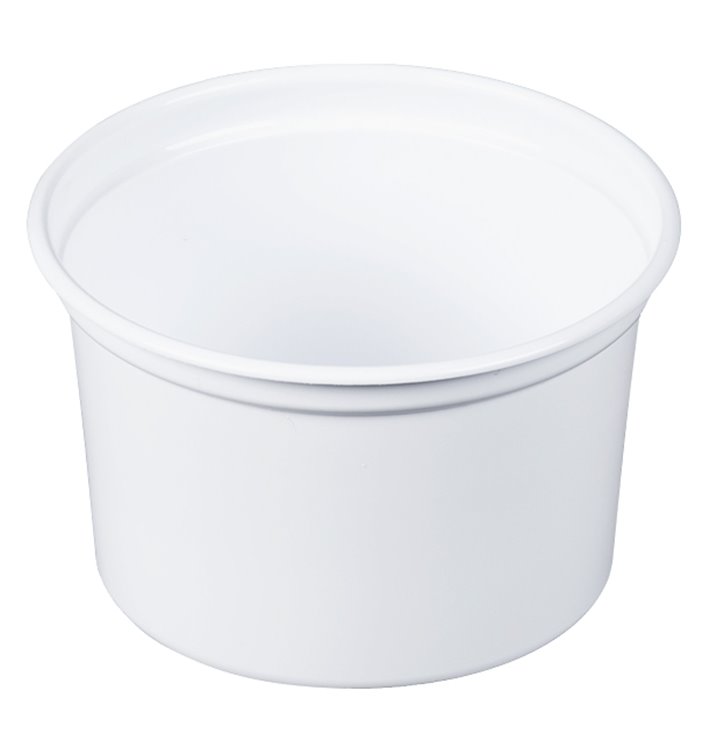 Envase de Plastico PP "Deli" Blanco 16Oz/473ml Ø94mm (500 Unidades)