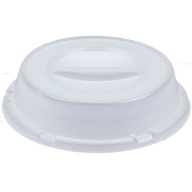 Tapa Alta de Plastico PS Translucida para Plato Ø240mm (500 Uds)