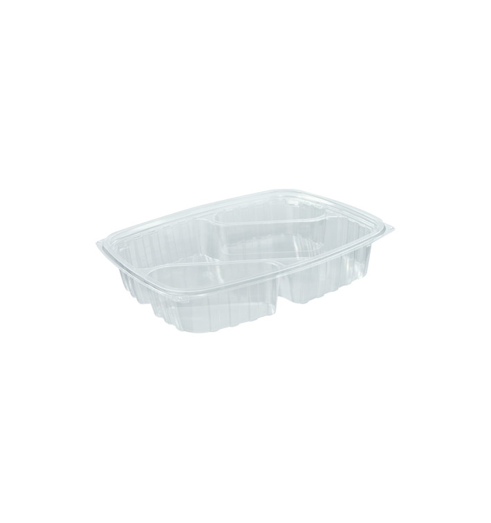 Envase de Plastico PS "Clear Pac" 3 C. Diagonal Transp. 887ml (63 Uds) Envase de Plastico PS "Clear Pac" 3 C. Diagonal Transp. 887ml (63 Uds)