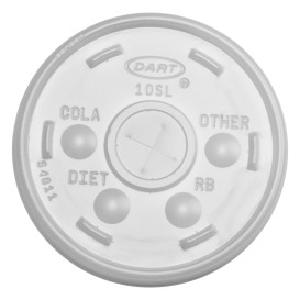 Tapa de plastico PS Translúcida con Cruz Ø8,6cm (1000 Uds)