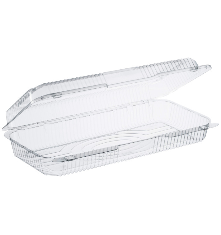 Envase Plástico PS "StayLock" Bisagra Transp. 1485ml (200 Uds)