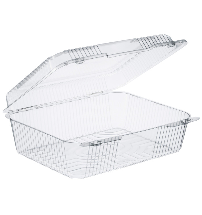 Envase Plástico PS "StayLock" Bisagra Transp. 2760ml (200 Uds)