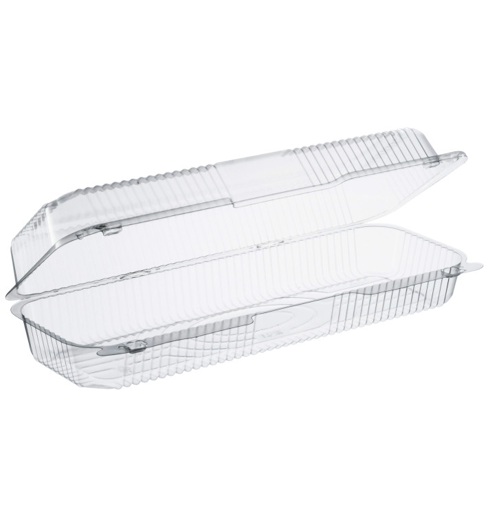 Envase Plástico PS "StayLock" Bisagra Transp. 1310ml (125 Uds)