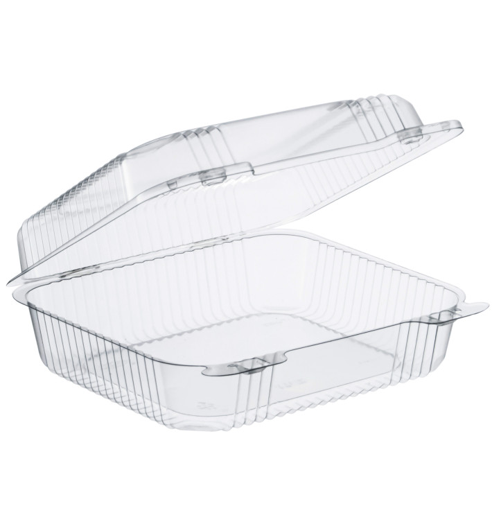 Envase Plástico PS "StayLock" Bisagra Transp. 1260ml (125 Uds)