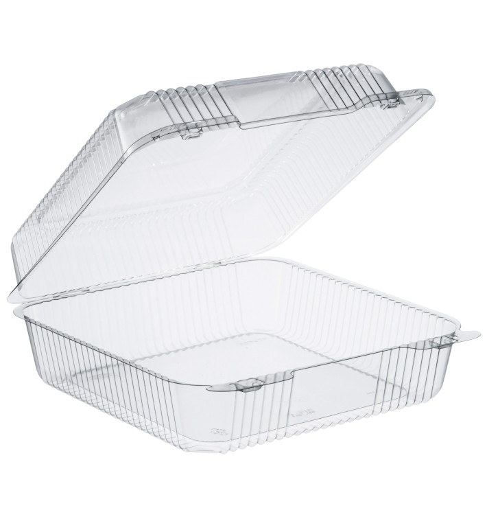 Envase Plástico PS "StayLock" Bisagra Transp. 2240ml (250 Uds)
