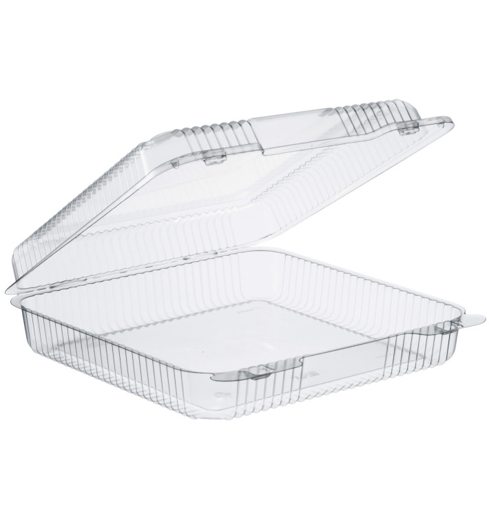 Envase Plástico PS "StayLock" Bisagra Transp. 1370ml (250 Uds)