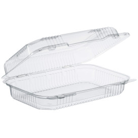 Envase Plástico PS "StayLock" Bisagra Transp. 1080ml (250 Uds)