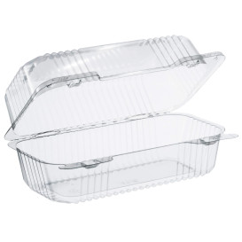 Envase Plástico PS "StayLock" Bisagra Transp. 707ml (125 Uds)