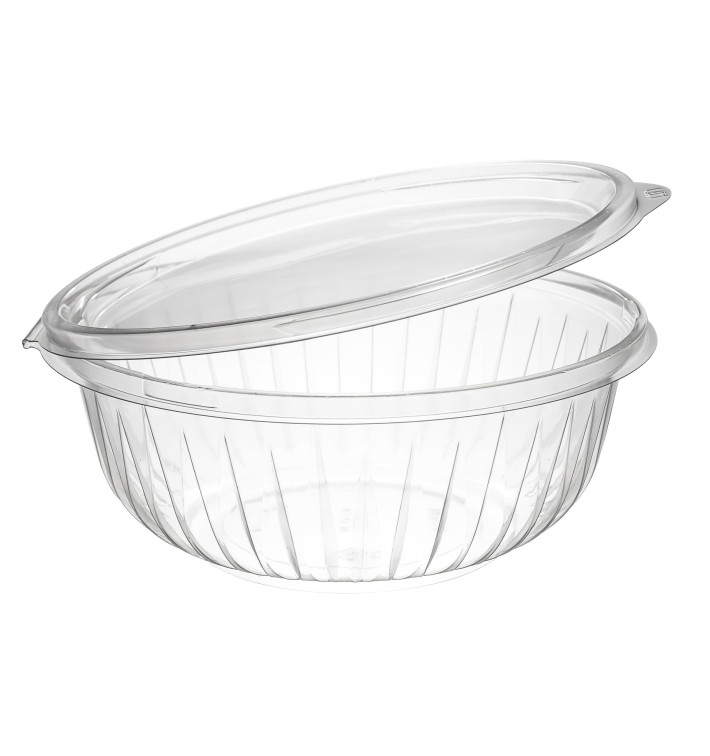 Bol de Plastico PET "Presenta" Tapa Plana Transp. 950ml Ø183mm (75 Uds)