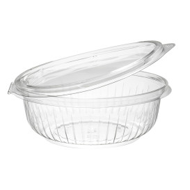 Bol de Plastico PET "Presenta" Tapa Plana Transp. 360ml Ø150mm (75 Uds)