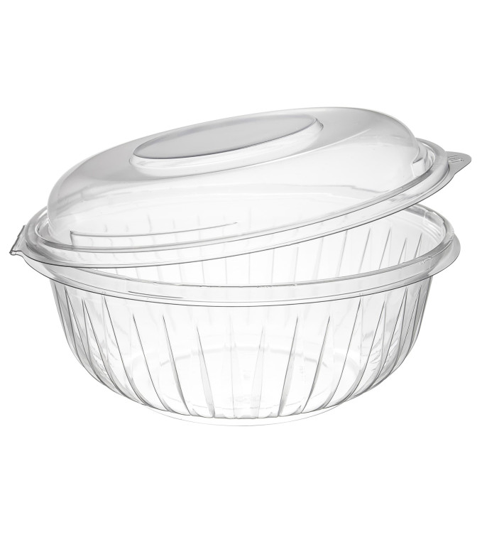 Bol de Plastico PET "Presenta" Tapa Alta Transp. 950ml Ø183mm (150 Uds)