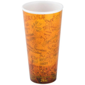 Vaso Termico Foam "Fusion" Naranja 24Oz/710ml (500 Unidades)