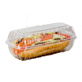 Tarrina Tapa Bisagra OPS "Clear Seal" Para Bocadillo 290ml (200 Uds)
