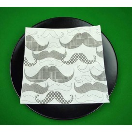 Servilleta Airlaid "Bigotes" 40x40cm (50 Uds)