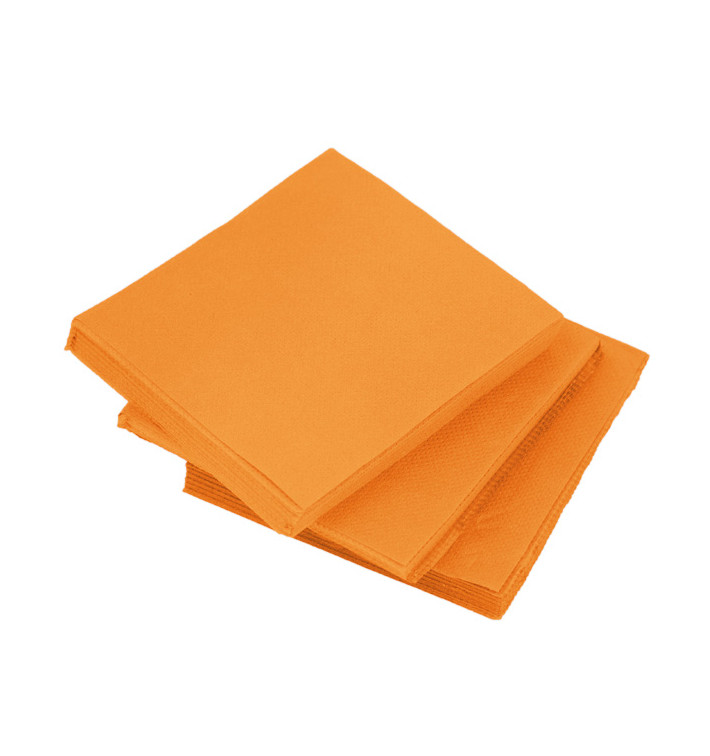 Servilleta de Papel Cocktail Naranja 20x20cm (100 Uds)
