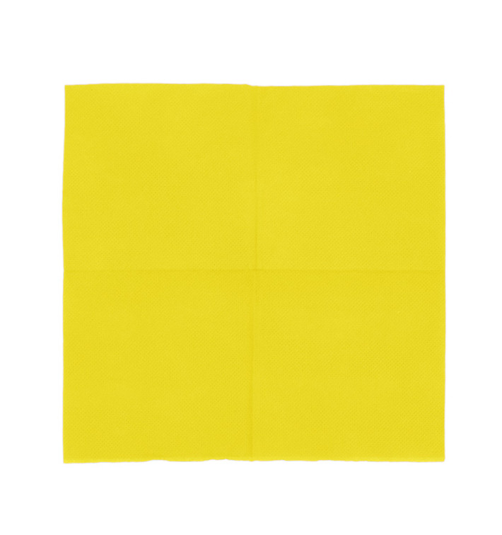 Servilleta de Papel Cocktail Amarilla 20x20cm (2400 Uds) Servilleta de Papel Cocktail Amarilla 20x20cm (2400 Uds)