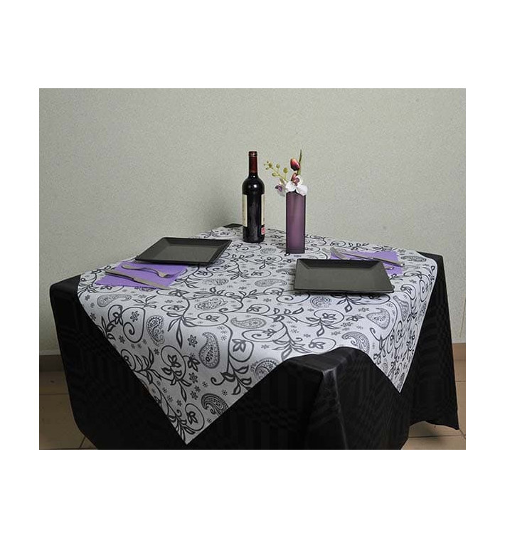 Mantel Novotex No Tejido "Cachemir" Blanco 120x120cm (150 Uds)