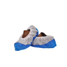 Cubrezapatos TST de PP Blanco con Suela Reforzada CPE Azul (500 Uds)