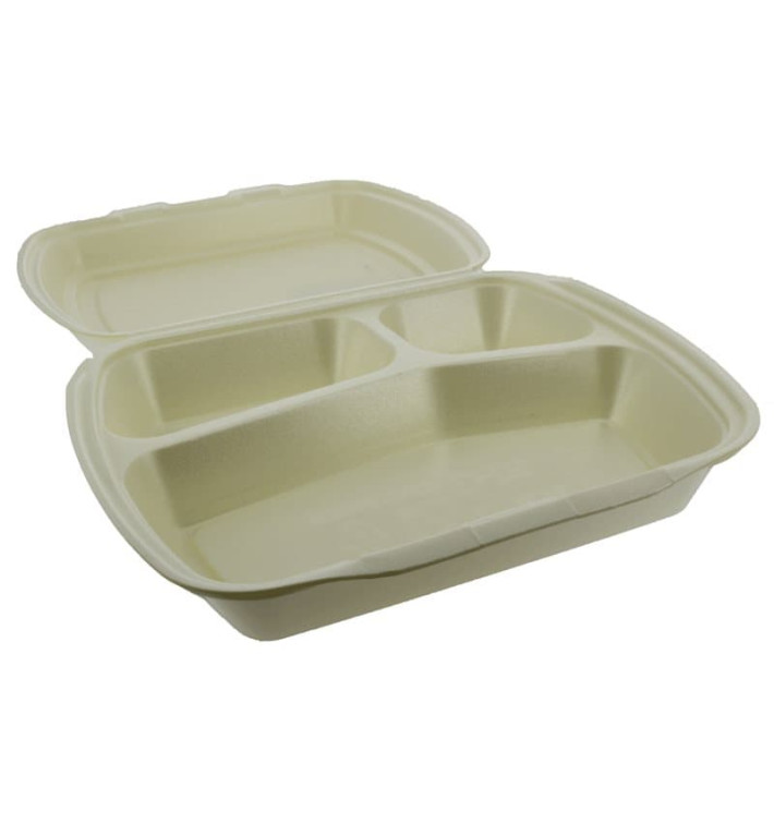 Envase Foam MenuBox 3 C. Champagne 240x210x70mm (250 Uds)