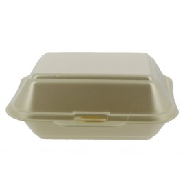 Envase Foam LunchBox Champagne 185x155x70mm (125 Uds)