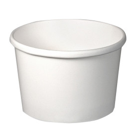 Tarrina de Cartón Blanca para Sopa 8 Oz (25 Uds)