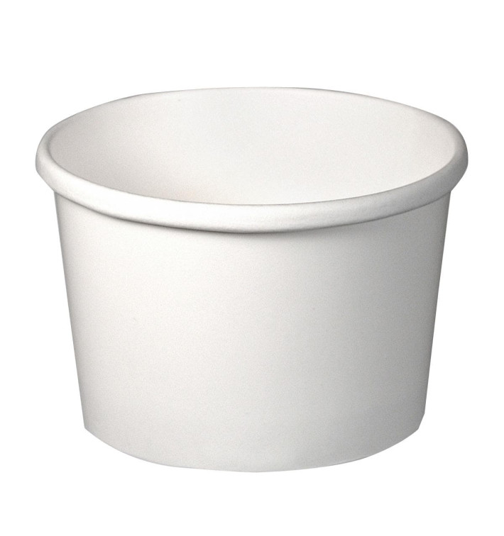 Tarrina de Cartón Blanca para Sopa 8 Oz (25 Uds)